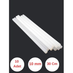 Resim Tek-İş 30 cm Sıcak Mum Silikon Çubuk Silikon Büyük Boy 10 Adet Kalın Çap 10 mm 