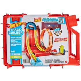 Resim HDX78 HW Track Builder Benzin Bidonu Akrobasi Seti, Hot Wheels Track Builder 