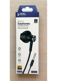 Resim Mtl Mt273 Mikrofonlu Kablolu Telefon Kulaklığı 1,3m 3.5mm Mtl Mt273 3.5mmkablolukulaklıksiyah 