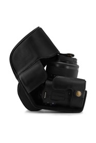 Resim MegaGear Canon Eos M50 (15-45MM) Suni Deri Fotoğraf Makinesi Kılıfı 