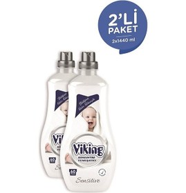 Resim Viking Konsantre Çamaşır Yumuşatıcısı Sensitive 1440 Ml 2 Adet 3'lü Set 