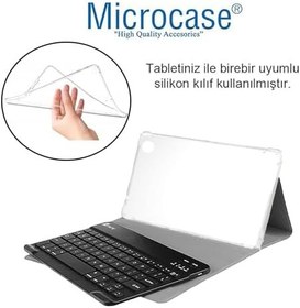 Resim Samsung Galaxy Tab A9 Plus LTE SM-X218 11'' Tablet ile uyumlu Bluetooth Touchpad Klavye + Bluetooth Mouse + Standlı Kılıf - BKK7 Pembe 