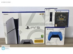 Resim SONY PS5 Slim CD + 2 Kol + Commandos + Şarj Stand + TAKAS KURYE 
