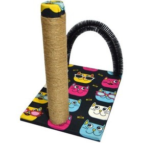 Resim BioSand KT-1002 Pati Desenli Kedi Kaşıma ve Tırmalama Tahtası 