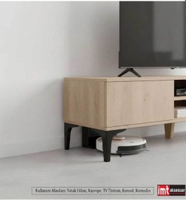 Resim Sedef 14 Cm Siyah Mobilya Kanepe Sehpa Tv Ünitesi Koltuk Ve Konsol Ayağı Siyah 