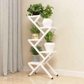 Resim Hitit Dekorasyon Rio Metal Ahşap Saksılık Çiçeklik 