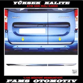 Resim Dacia Dokker Krom Bagaj Alt Çıtası 2 Parça 2012 Üzeri P. Çelik 