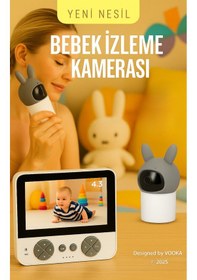 Resim Yeni Nesil Uzaktan Kontrollü Bebek Kamerası Gece Görüşlü, Sesli Konuşmalı, Isı Takipli, Ninnili 