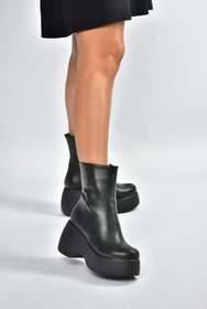 Resim Fox Shoes V965305009 Siyah Dolgu Tabanlı Kadın Bot 