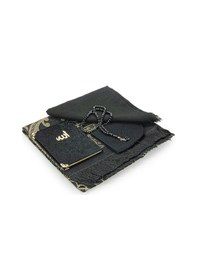 Resim Kutulu Örtülü Tesbihli Kadife Yasin Kitabı Çeyizlik Seccade Seti Siyah 