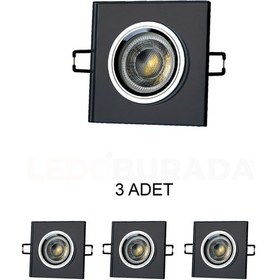 Resim Cata Ct-6647 Dekoratif Cam Spot Yeşim Gu10 - 3 Lü Paket 