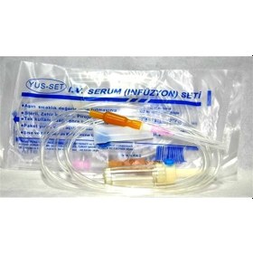 Resim Serum Infüzyon Seti Pembe Kanül Luer Slip 