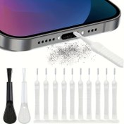 Resim 12 parça set darbe dayanıklı küçük fırça delikleri, aralık temizliği, duş başlığı temizliği, telefon deliği temizliği, klavye temizliği, klavye temizliği 