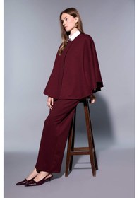 Resim Defacto Wide Leg Geniş Bol Paça Pantolon F3687ax25wnbr34 Bordo 
