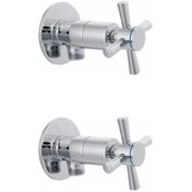 Resim doremodam 2 Li Artı Aç Kapa 4 Kollu Krom Çevirveli Taharet Musluğu ( Lisinya ) 