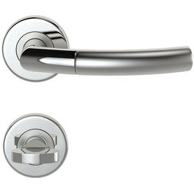Resim Condi 103ıç Saten Krom Rozetlı Kapı Kolu Saten Krom Rozetli Wc T 