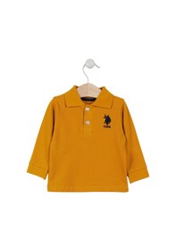 Resim U.S. Polo Assn. Lisanslı Classic Erkek Bebek Uzun Kol Yakalı Sweatshirt Altın 