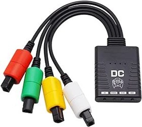 Resim Cowhilan Dreamcast konsolu ile uyumlu kablosuz denetleyici adaptörü, PS3/PS5/Switch Pro/Wii Pro denetleyicileri için Bluetooth denetleyici dönüştürücü adaptörü 