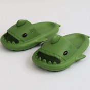 Resim Wagoon WG500 Köpekbalığı Haki Unisex Tam Ortopedik Terlik Shark Slides 