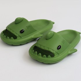 Resim Wagoon WG500 Köpekbalığı Haki Unisex Tam Ortopedik Terlik Shark Slides 