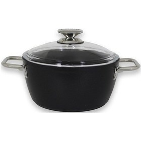 Resim Arte Diamond Yapışmaz Dayanıklı Cam Kapaklı Derin Tencere 26 Cm 