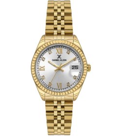 Resim Daniel Klein Dke.1.10781-2 Taşlı Tasarım Bombeli Takvim 3 Atm Su Geçirmezlik Altın Renk Kadın Kol Sa 