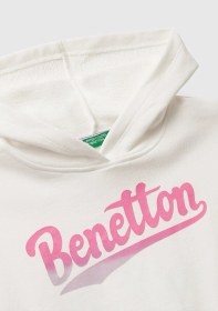 Resim Benetton Kız Çocuk Beyaz Sweatshırt BEYAZ 
