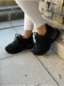 Resim LABRONA Kadın Desenli Taş Detaylı Yüksek Tabanlı Yürüyüş Ayakkabısı 