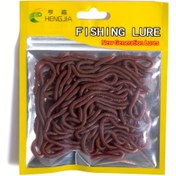 Resim 1 Çanta 8cm/3.15in Kırmızı Yapay Uzun Solucan Yumuşak Yemler, Simülasyon Solucan Wobbler Yem, Deniz Balıkçılığı İçin Balıkçılık Aksesuarları 
