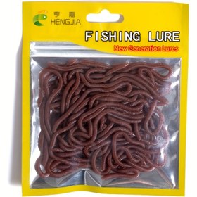 Resim 1 Çanta 8cm/3.15in Kırmızı Yapay Uzun Solucan Yumuşak Yemler, Simülasyon Solucan Wobbler Yem, Deniz Balıkçılığı İçin Balıkçılık Aksesuarları 