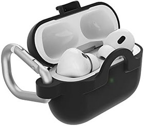 Resim OtterBox AirPods Pro için Yumuşak Dokunuşlu Kulaklık Kılıfı (1. Nesil 2019 / 2. Nesil 2022) Apple AirPods Uyumlu, Karabina Dahil, Siyah 