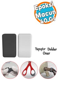 Resim NZB Güçlü Epoksi Macun Yapıştırıcı Hamur Metal Plastik Seramik Çelik Yapıştır Doldurur Boyanabilir 40 Gr 