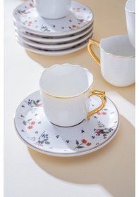 Resim Acar Evalina 6 Kişilik Kahve Fincan Takımı - 90 Ml Renkli 