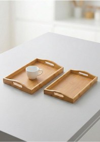 Resim Bambu Tepsi Takımı - 2 Parça Bambu 