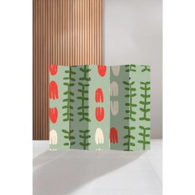 Resim Artavessa Dekoratif 5 Kanatlı Dijital Baskılı Kanvas Paravan - Seperatör - 200X180 cm - Model 10 