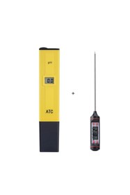 Resim ZAUSS Termometreli Dijital Ph Metre Su Sıvı Akvaryum Ph Ölçer 2 Adet Pil Kap 2 Kalibrasyon Çözeltisi 