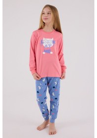 Resim Rolypoly Kız Çocuk Pembe Pijama Takımı 5274-48688 Pembe 