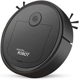 Resim Robot Süpürge Akıllı Düşük Gürültülü Zemin Süpürgesi Halı Süpürge, Siyah 