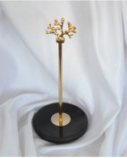 Resim bemdesign Mermer Dekoratif Rulo Kağıt Havluluk Gold Banyo - Mutfak Düzenleyici 