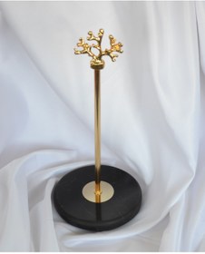Resim bemdesign Mermer Dekoratif Rulo Kağıt Havluluk Gold Banyo - Mutfak Düzenleyici 