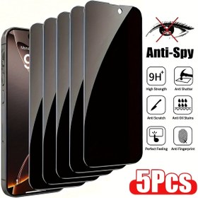 Resim 5 Adet Temperli Cam Gizlilik Ekran Koruyucu iPhone 16 15 Pro Max Plus 16e 14 13 Pro Plus 12 Mini 11 XR X XS Max Tam Kapsama Anti-Casus Parlak Kalkan, HD Netlik, 9H Sertlik, Kolay Kurulum 