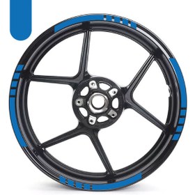 Resim ARONA Motosiklet Jant Sticker Etiketi Yapışkanlı Folyo Şık Görünüm 16'LI 