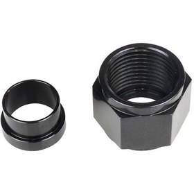Resim Springsun 12an-3/4" Siyah Alüminyum Boru Somunu Ve Kılıf Bağlantısı - Tf-1093 Modeli Siyah 