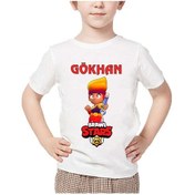 Resim Brawl Stars Amber Unisex Çocuk Tişört Kişiye Özel Isim Yazılı Çok Renkli 