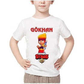 Resim Brawl Stars Amber Unisex Çocuk Tişört Kişiye Özel Isim Yazılı Çok Renkli 