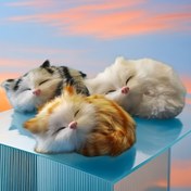 Resim Sevimli Küçük Bir Kedi Heykelciği, Ev veya Ofis Masası Dekorasyonu İçin Mükemmel. 