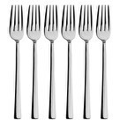 Resim Kitchen Design Lab Parlak Gümüş Tatlı Çatalı 6 Adet Paslanmaz Çelik Kahvaltı Çatal Seti Kutulu 