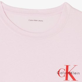 Resim Calvin Klein Chest Monologo Çocuk Pembe T-Shirt 