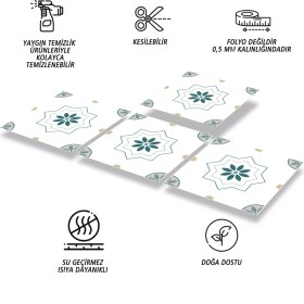 Resim Kendinden Yapışkanlı Casablanca Desenli Pvc Karo 30X30 cm (33 Adet) 3m2 