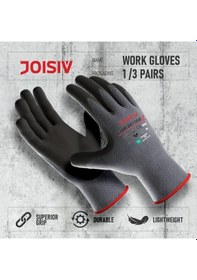 Resim Willowhaven Gri L 1 Çift Mikro Köpük Nitril Kaplama İş Eldiveni İnce Nefes Alabilir 